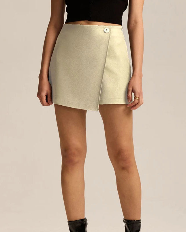 Asymmetric A-Line Mini Skort