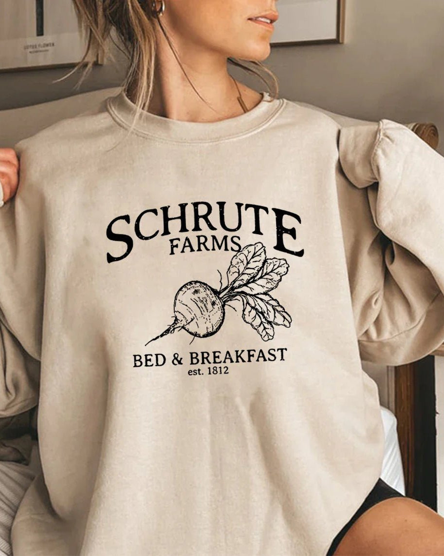 Schrute Farms Long Sleeve Pullover Sweatshirt