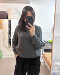 Cashmere Crew Neck Loose Plus Size Sweater