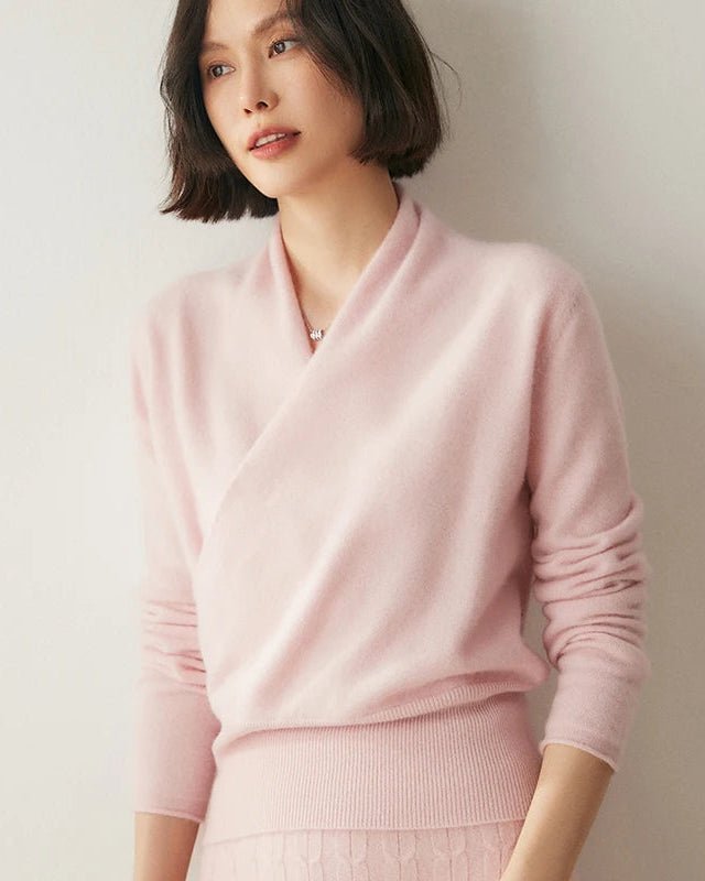 New Pure Cashmere V-Neck Knit Sweater