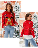 Elk Jacquard Christmas Sweater