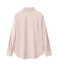 Mid-Length Loose Corduroy Long-Sleeved Shirt