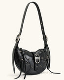 Stylish Leather Horn Crossbody Bag
