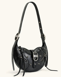 Stylish Leather Horn Crossbody Bag