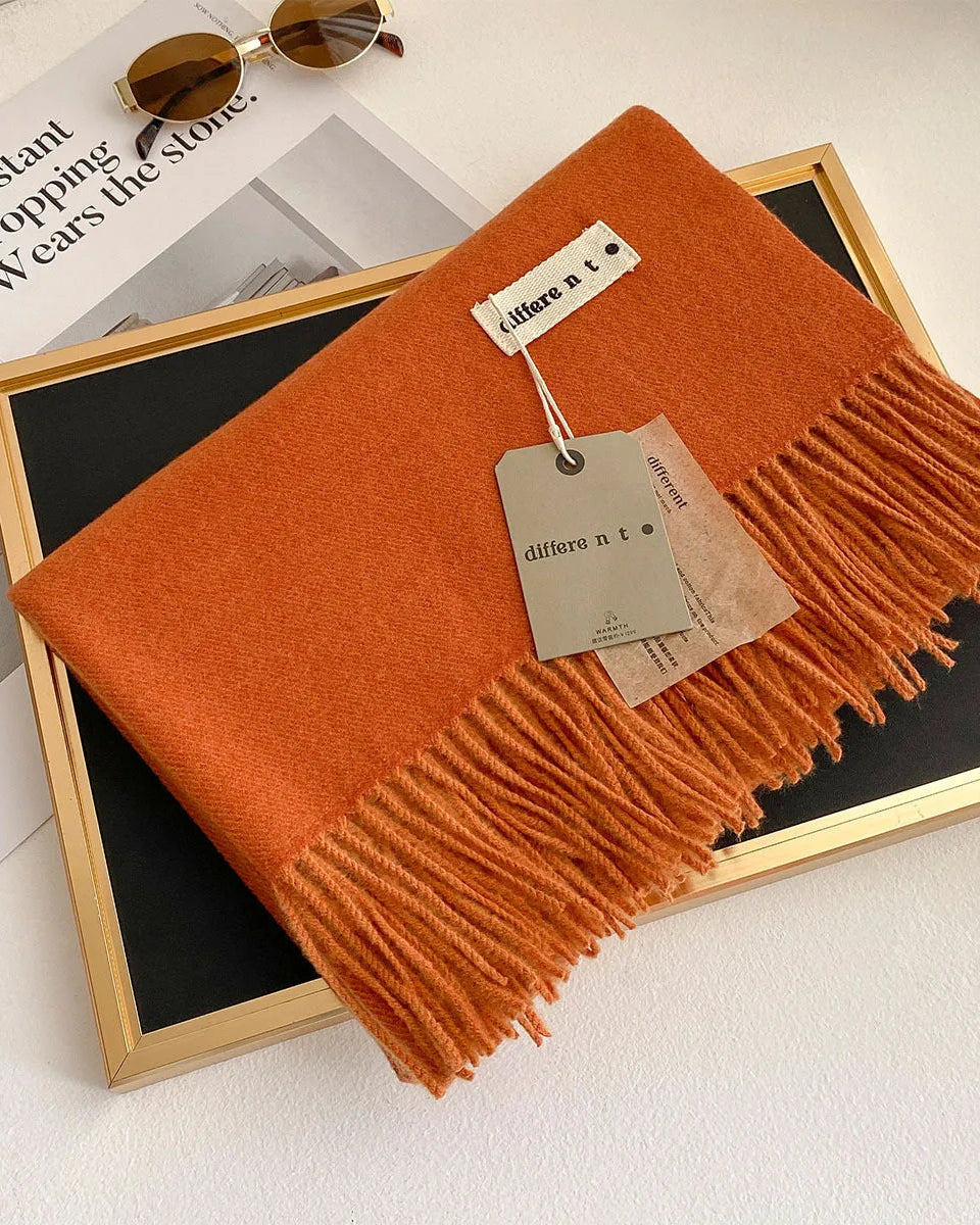 Faux Cashmere Thick Wrap Scarf in Colors