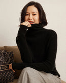 Soft Cashmere Turtleneck Slim-Fit Sweater