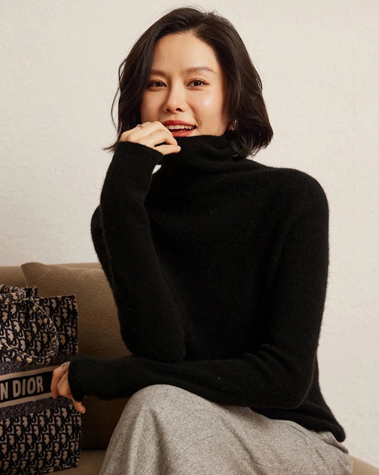Soft Cashmere Turtleneck Slim-Fit Sweater