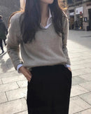 Cashmere Loose V-Neck Sweater