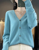 Merino Wool V-Neck Cardigan