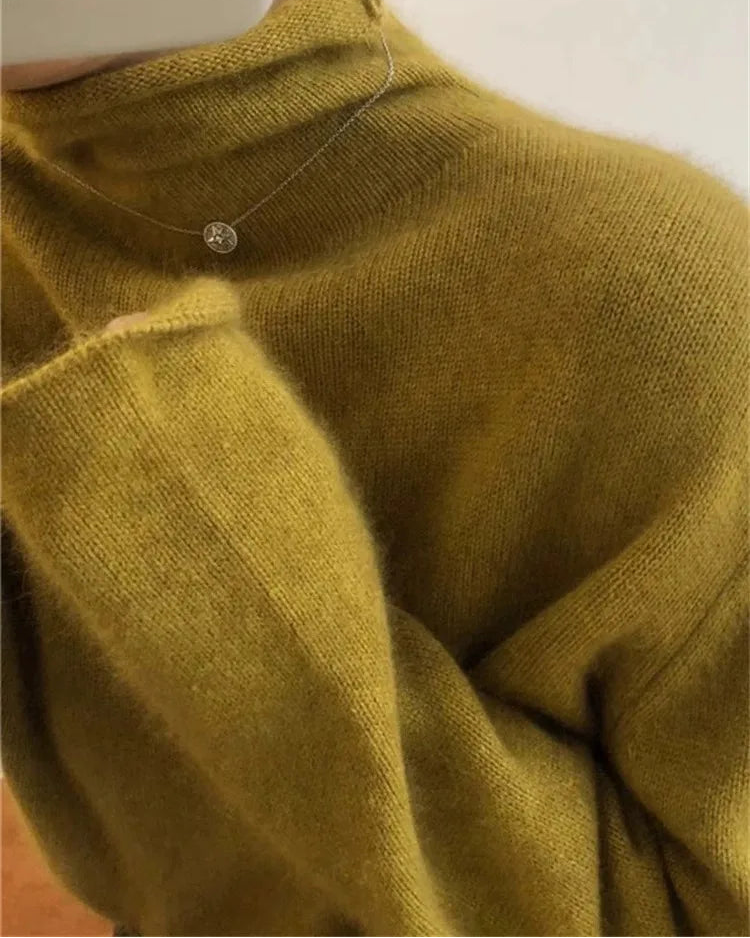 Relaxed Wool Turtleneck Sweater