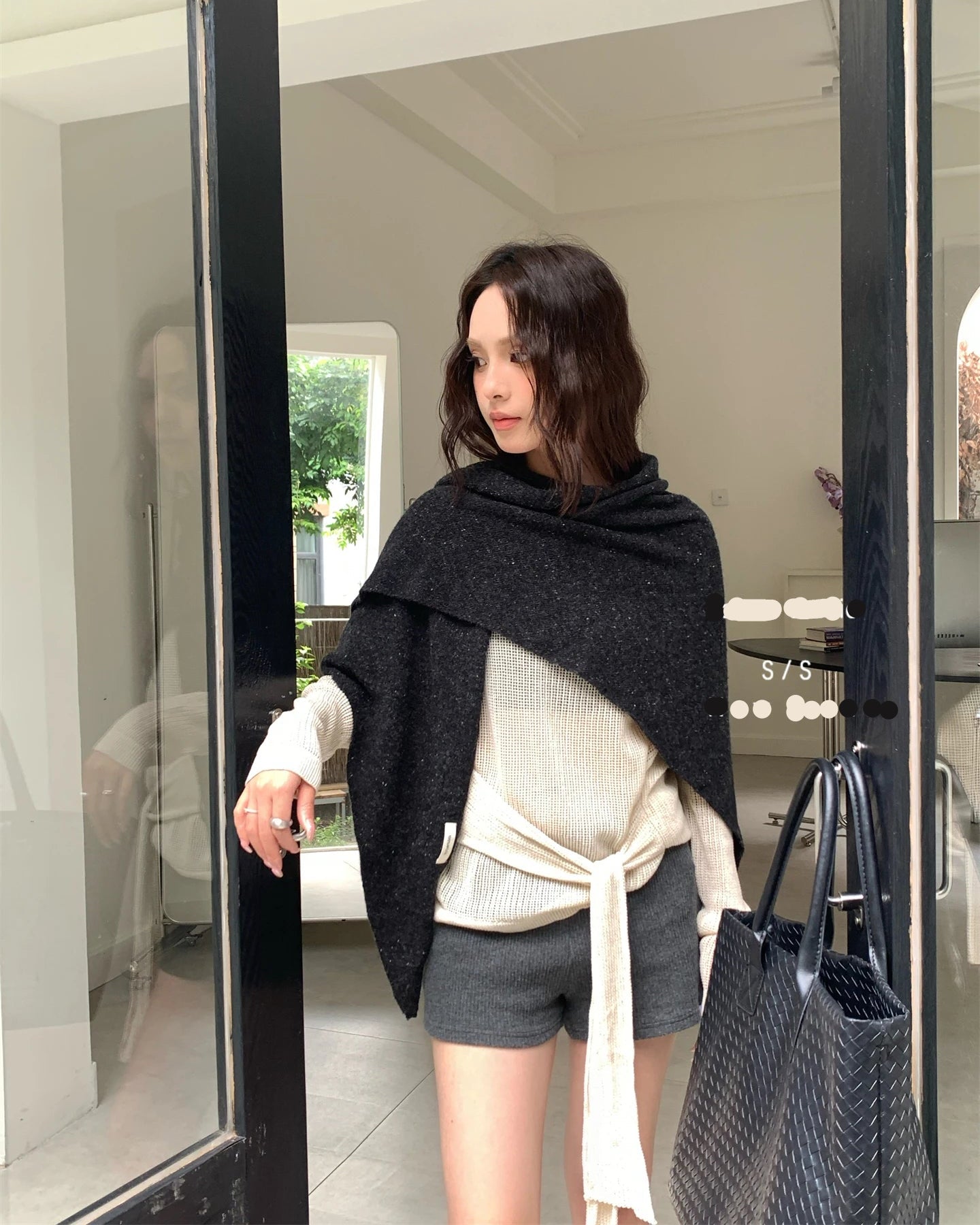 Wool Oversized Triangle Shawl Scarf