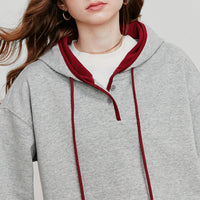 Contrasting Color Embroidery Splicing Hoodies