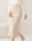 Cashmere A-Line Midi Skirt