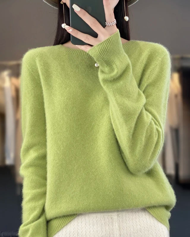Extrafine Merino Wool Round-Neck Sweater