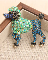 Exquisite Baroque-Style Puppy Brooch