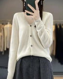 Merino Wool V-Neck Cardigan