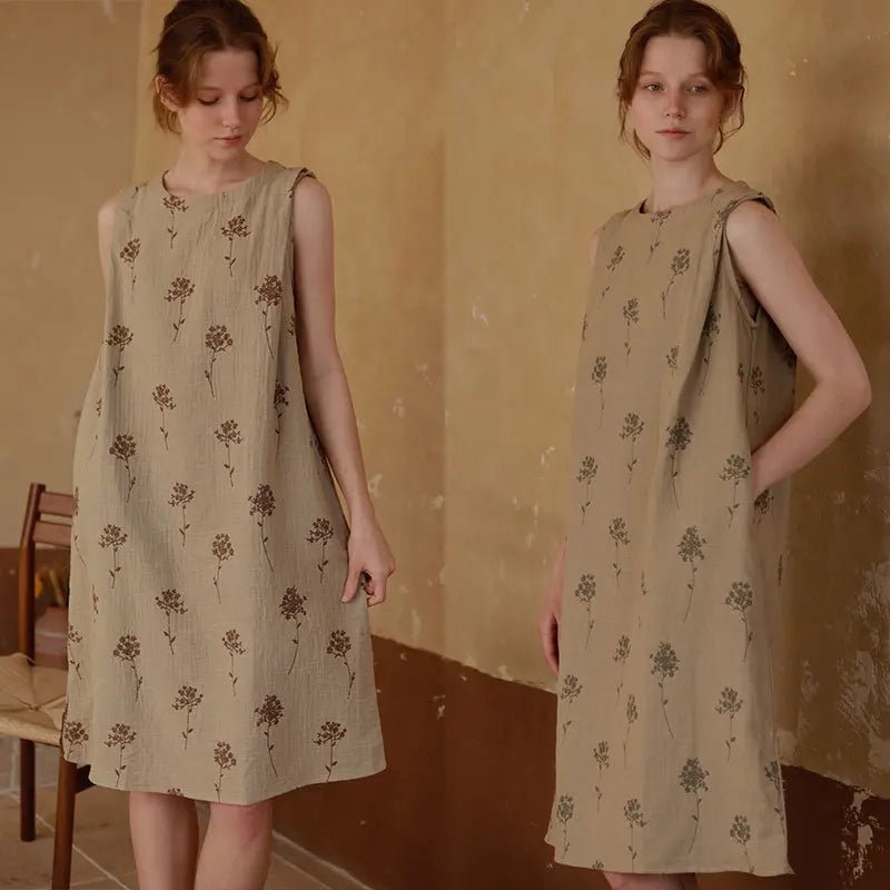 Cotton-colored Woven Jacquard  Nightdress