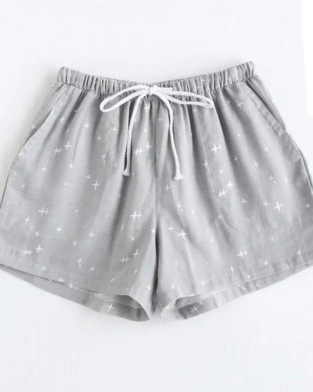 Cotton Star-Print Sleep Shorts