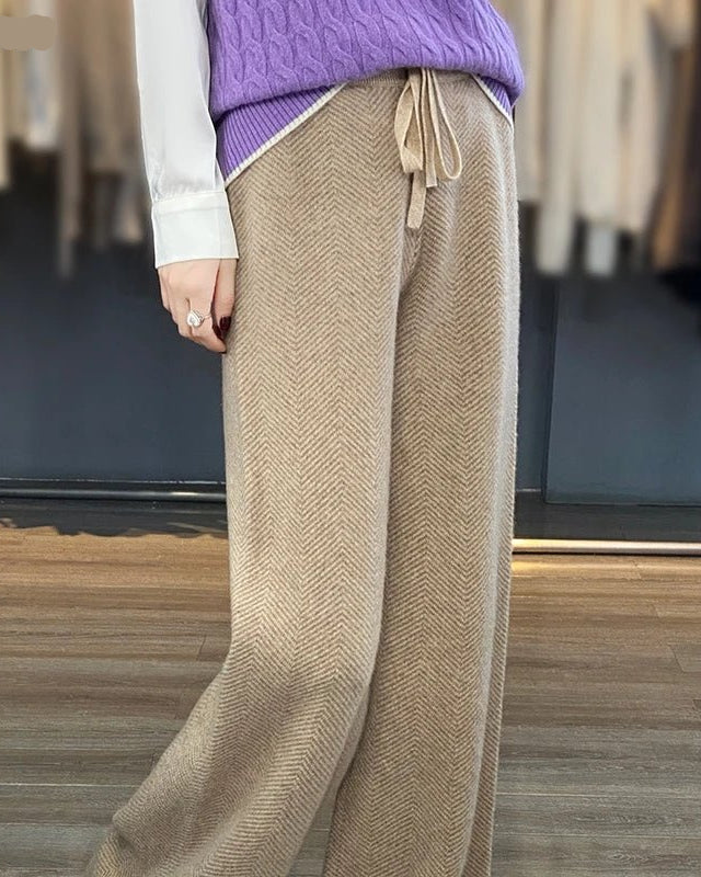 Wide-Leg Wool Pants