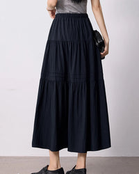 Layered A-Line Midi Cake Skirt