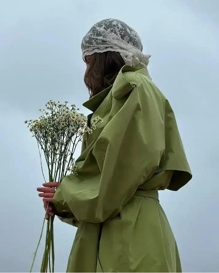 Relaxed Lapel Belted Trench Coat