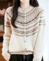Fair Isle Merino Wool Cardigan