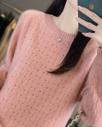 Merino Wool Jacquard Cut-Out Knit Pullover