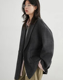 Wool-Blend Double-Breasted Midi Overcoat