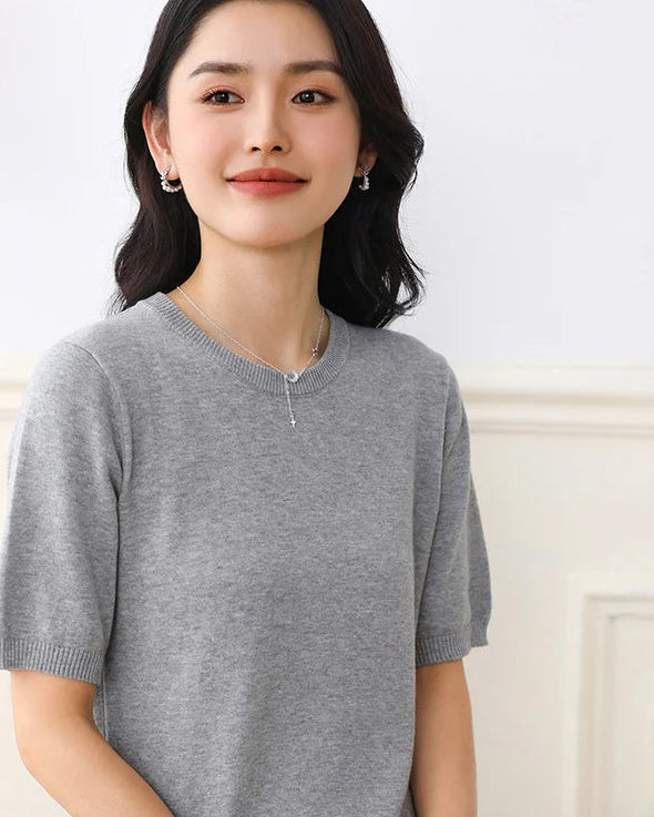 Everyday Cotton O-Neck Knit Tee