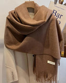 Faux Cashmere Tassel Wrap Scarf