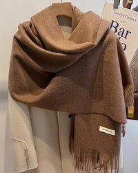 Faux Cashmere Tassel Wrap Scarf