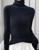 Wool Long-Sleeved Turtleneck Slim Fit Sweater