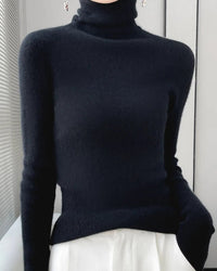 Wool Long-Sleeved Turtleneck Slim Fit Sweater