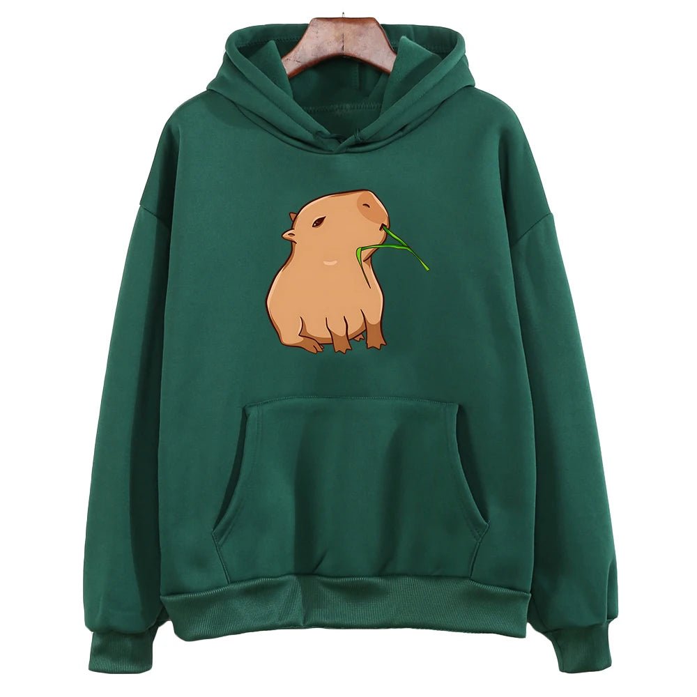 Funny Capybara Print Hoodies