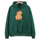 Funny Capybara Print Hoodies
