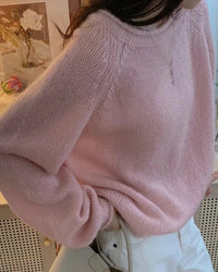 Wool Round Neck Knit Sweater