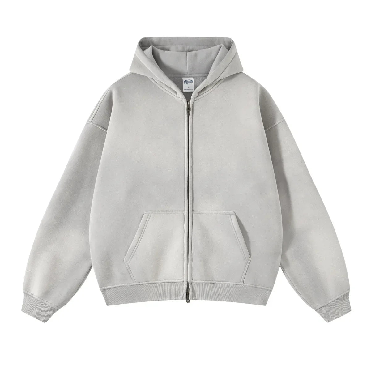Retro Zipped Loose Hoodie