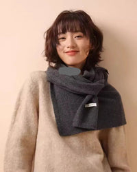 Knit Wool T-Shape Shawl Scarf