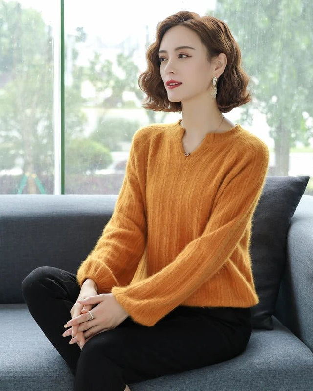 Mink Cashmere Knitted Pullover