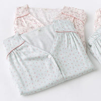 Long-sleeved Shirt & Pants Satin Pajamas Set