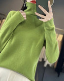 Seamless Merino Wool Turtleneck Sweater