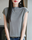New Round-Neck Sleeveless T-Shirt
