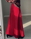 Satin A-Line Maxi Skirt