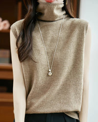 Wool Turtleneck Sleeveless Knit Vest