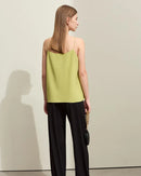 Chiffon Halter-Neck Straight-Cut Tank Top
