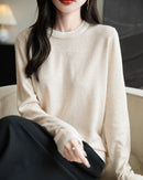 Layered-Look Wool-Blend Knit Top