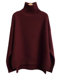 Thick Cashmere Mock Neck Sweater