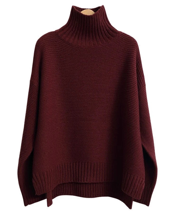 Thick Cashmere Mock Neck Sweater