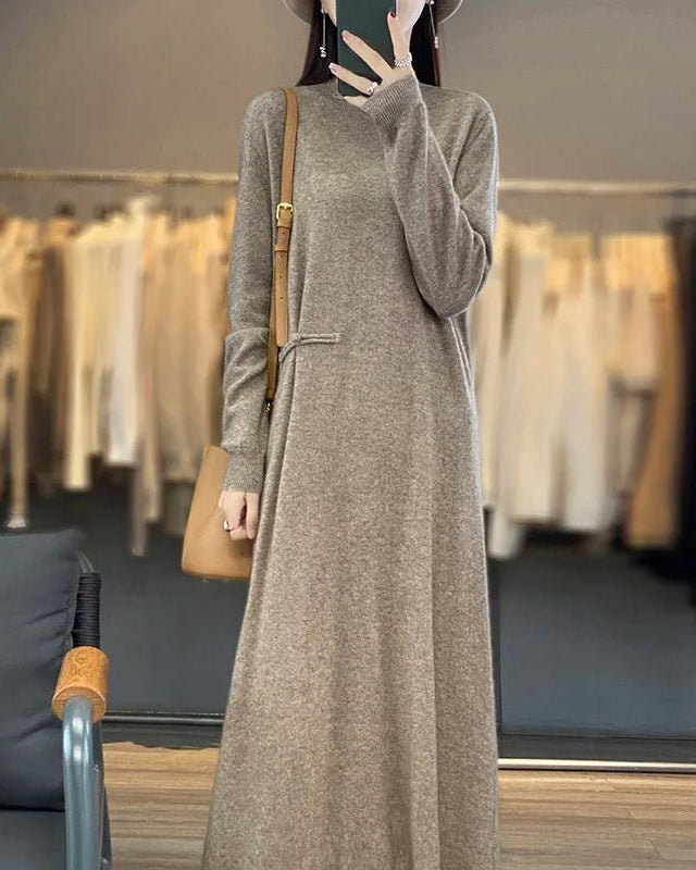 Cashmere and Wool Knitted A-Line Dress