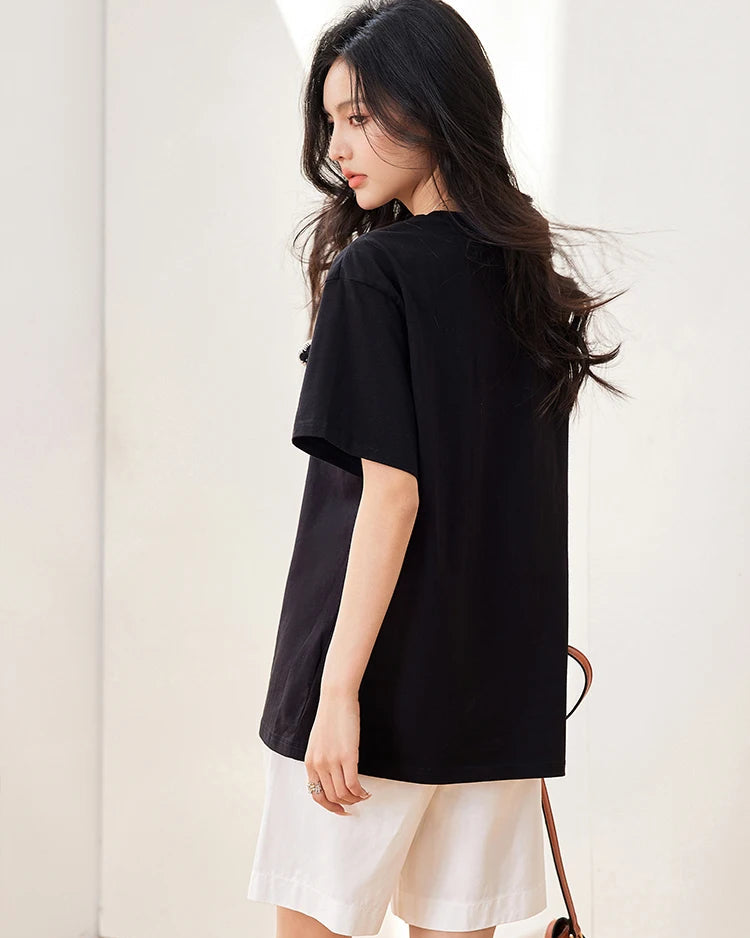 Relaxed-Fit Crew Neck Casual Tee